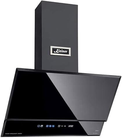 Kaiser AT 6410 | Avantgarde Pro 60cm Cooker Hood | Wall Mounted Chimney Hood | External Fume Extraction or Internal Filtering (Black)
