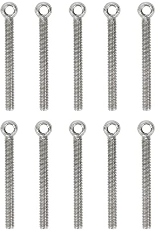 Rannb M5 x 50mm Machinery Shoulder Swing Lifting Eye Bolt Eye 304 Stainless Steel Rigging Bolt -10pcs