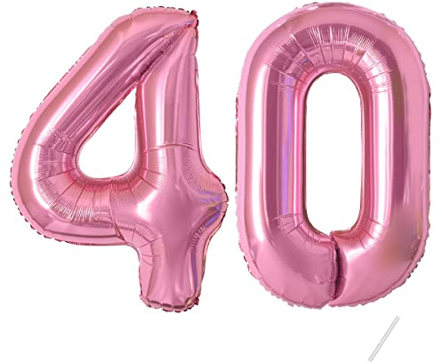 Födelsedag ballonger-40 tum-dekoration födelsedag 40-år-dekoration Rose Folie uppblåsbar ballong födelsedag