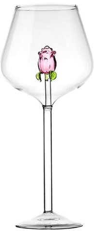 Bicchiere da champagne rosa con rosa all'interno bicchieri da vino flute da matrimonio champagne coupé bicchieri bicchieri da shot bicchiere da vino creativo bicchiere da vino delicato per festa di