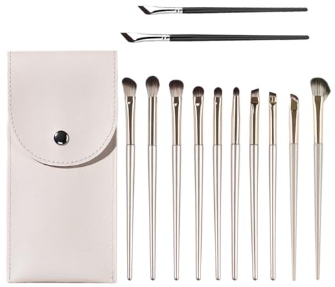 12pcs Augenpinsel Lidschattenpinsel, Eyeshadow Eyeliner Makeup Pinselset, Blending Augenbrauenpinsel Lidschatten Schminkpinsel Set, Ideal Zum Verblenden Von Lidschatten, Concealer, Puder, Glitzer