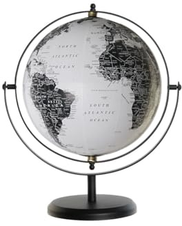 Globus Terraqueo Home ESPRIT Weiß Schwarz Urban 24 x 20 x 30 cm