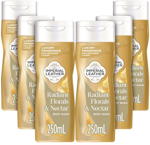 Imperial Leather Radiant Florals & Nectar Body Wash Shower Gel | Signature Oil Blend | Creamy Indulgent Lather & Luxurious Floral Fragrance | Gentle Cleansing & Skin Softening | Pack of 6 x 250ml