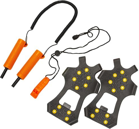 LfrXtra Eisangel-Set, einziehbare Eispickel, Pfeifen, Eisklampe, Eisangeln, Zubehör-Sets