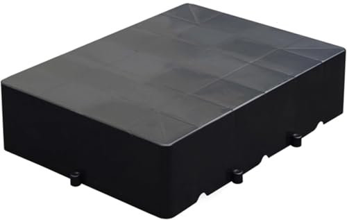 Vassoi per Pallet in plastica, Impermeabili, ventilati, in Rete, Traspiranti, vassoi portaoggetti, per Magazzini, cucine, supermercati, per Garage (Nero, 40x30x10 cm)