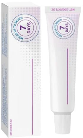 Xujuika Adesivo Per Dentiere,Crema Adesiva per Dentiere con Presa Forte - 20g Crema Adesiva Con Cuscinetto Per Riparazione Colla Sigillante E Stabilizzatore Denti Per Uomini E Donne Portatori Completi