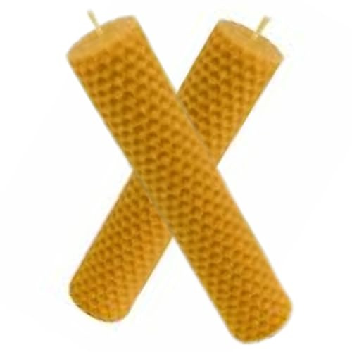 Candele di cera d'api per rituali (confezione da 15 candele da 10 cm x 2,2 cm ciascuna)
