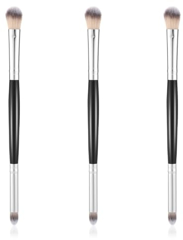 Juego de 3 pinceles de maquillaje de ojos de doble cabeza, brocha de maquillaje, brocha para sombra de ojos, juego de pinceles para sombra de ojos, corrector, corrector, corrector, corrector