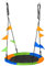 Outsunny Ø100 cm Nestschaukel Tellerschaukel Kinderschaukel Gartenschaukel bis 80 kg Outdoor belastbar für 3+ Jahre Metall Polyester Blau+Grün+Orange