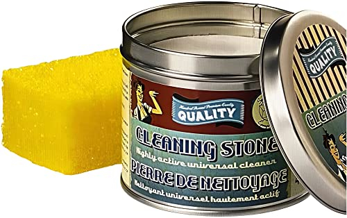 Eurotel Pierre Blanche Natürliche Tonerde Reinigung - 425 GR - Formel 2023: Schutzfilm + Maxi Wabenschwamm + Metalltopf