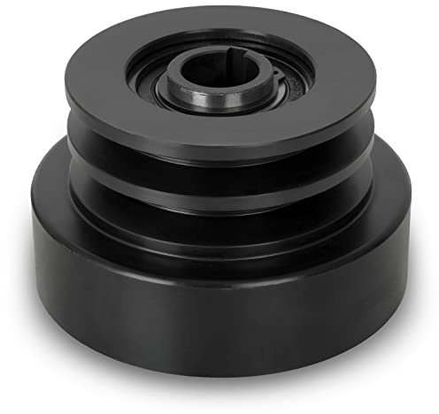 EBERTH Dubbel centrifugalkoppling 25 mm axel för dubbelkilremmar, 7 mm passfjäderspår, 54 mm kilremrullsdiameter, spårbredd inuti 8 mm, spårbredd på utsidan 15 mm, kopplingsklocka diameter 116 mm