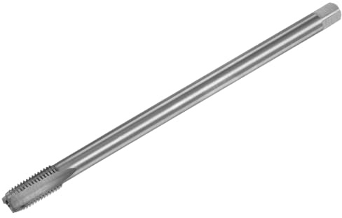 uxcell Metric Thread Tap M10 x 1.25 H2 200mm Extra Long Straight Flute Screw Thread Milling Machine Taps Threading Tapping Repair Tool