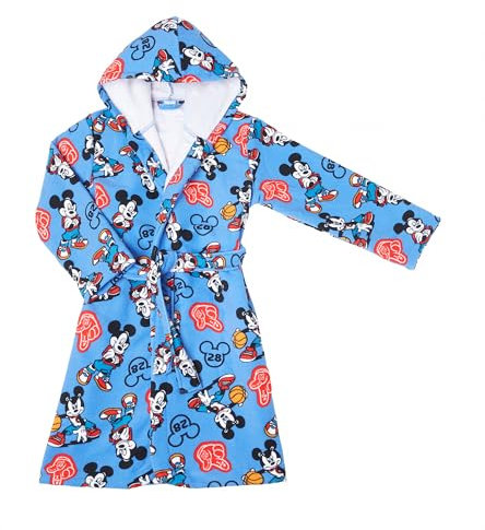 Ellepi Disney Minnie Mouse Microfibre Bathrobe Cotton Feel, Mickey Mouse, 7-8 anni