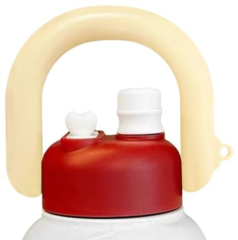 Vllold Poignée de couvercle de bouteille d'eau – Poignée de carafe d'eau – Accessoires de tasse ergonomiques légers, remplacement portable pour voyage, salle de sport, trajets, camping