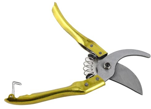 Tomvorks Garden D'élagage Cisaillement Multifinectional Safety Lock, Matériau Premium, Conception de Printemps avec Poignée Non Glissante pour Buisson Rosier, Arbustes, Haies, Tiges