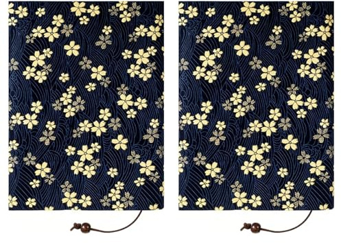 2-Piece Book Covers for Paperbacks, Dark Blue | Book protector sleeve set designed to shield novels and notebooks from daily wear during school, office, or personal reading.