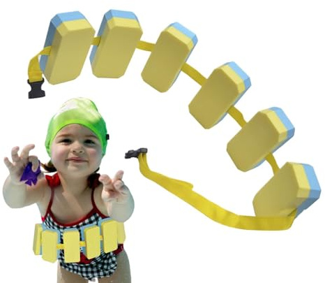Cinture da nuoto per bambini, galleggianti per piscina, per l'allenamento regolabile con supporto in schiuma a 4 strati, tavola galleggiante di sicurezza, ideale per principianti nuotatori