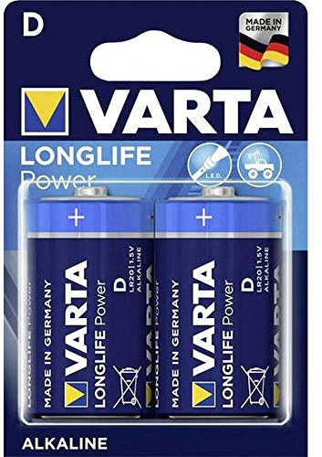 Batterie Alkaline, Mono, D, LR20, 1.5V Longlife Power, Retail Blister,2 Stück (1er Pack)