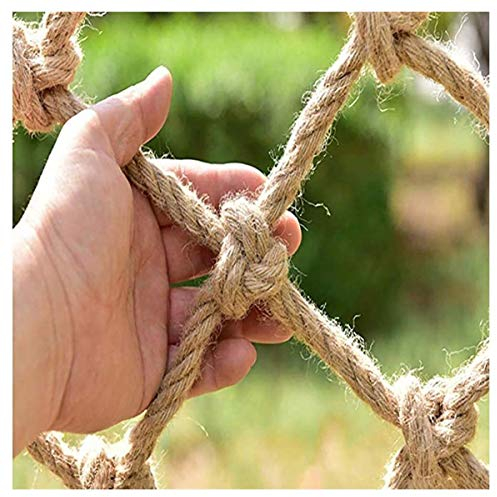 Stasy Kids Climbing Net, Decorative Hemp Rope Net for Playground Cargo Netting Protection Net Giant Outdoor Playing(Size:1x1M(3x3FT))