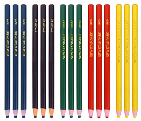 Cabilock 15pcs China Marker Peel- Off Marcadores Grasa Lápiz Grasa Lápices Lápices Lápices de Cera de Grasa Chinagraph Lápiz para Metal Vidrio