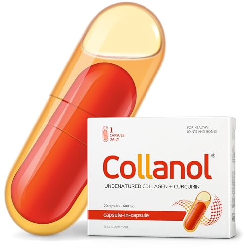 Collanol – The Revolution in Joint Health Care – Liquid Formula in a Double Capsule 3D Collagen + Micellе Turmeric Extract 1 Capsule/Day. Laboratory Tested (20 Servings)
