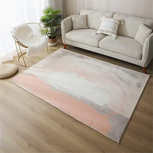 Teppich Dunkel rot Teppich rutschfest waschbarer Teppich kinderzimmer Salon Teppich rot verschwommen Graffiti moderner Büroteppich schön 80X160CM Babyzimmer Teppich Junge Teppiche Für Schlafzimmer
