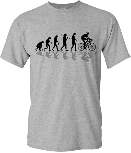 Baddery T-Shirt de Cyclisme pour Homme - „Bike Evolution“ | T-shirt de vélo pour cyclistes