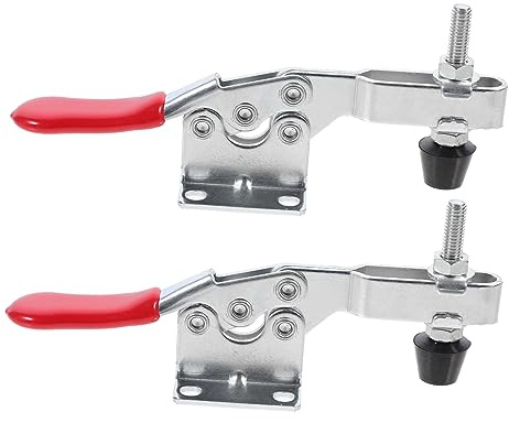 Artibetter 2piezas Prensa Toggle Clamp Horizontal De Herramienta De Sujeción Fija Para Trabajos De Carpintería y Montaje