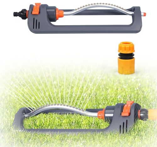 Generisch Aspersor cuadrado para césped de 90 – 220 m², alcance de 7 – 17 m, con filtro de suciedad de acero inoxidable y filtro de metal