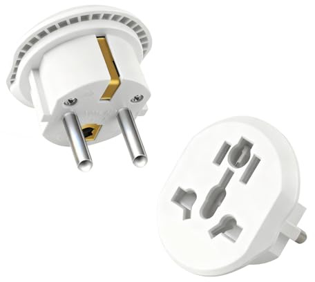 SUNNIFLY 2 Pcs Adaptateur Prise Anglaise，Adaptateur Prise Universelle，UK vers France, Allemagne, Espagne, Autriche, Pays - Bas, Italie
