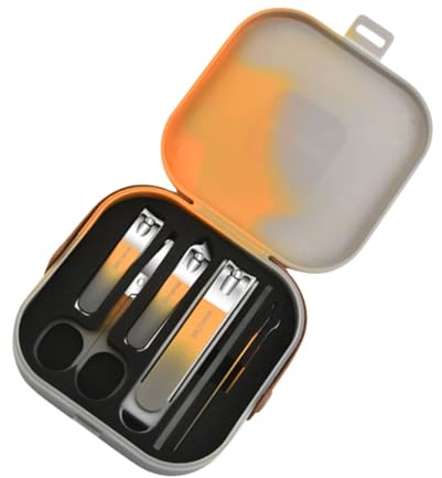 Set De Manicura Cortaúñas 7 Piezas Kits De Cuidado De Uñas De Acero Inoxidable Pedicura Con Estuche De Viaje De Kit De Peluquería Para Hombres Y Mujeres Con Pinzas Set De Regalo