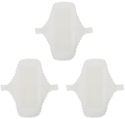 WRITWAA Toallas Menstruales Lavables de Algodón Botón, 3 Unidades, Compresas Higiénicas para Mujer, Compresas Reutilizables para Higiene Postparto, Color