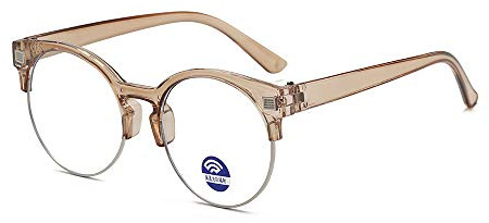 Fantiace Children's Eyeglasses Anti-blue Light metal Half Frame Play Mobile Phone Computer Glasses (C2)