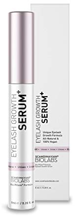 Scandinavian Biolabs Bio-Pilixin® Eyelash Serum | Fuller-Looking Eyelashes, Results in 4 Weeks, Nourishing Lash Care, Dermatologically Tested, Made in Denmark, 5 mL/ 0.17 Oz