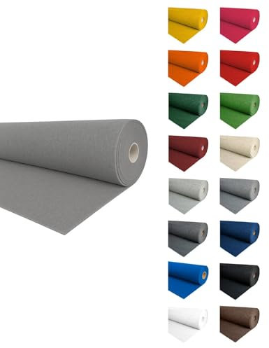 JARDIN202 - Alfombra para eventos | Moqueta ferial 1m de ancho | 1 metro (Ancho) x 5 metros (Largo) (02 - Gris)