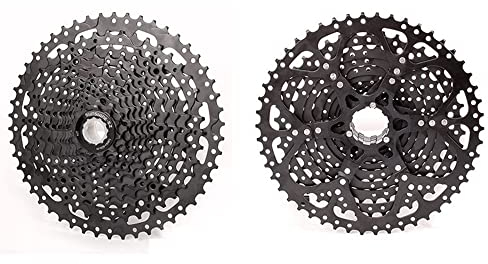 MTB Kassette 8-9-10-11-12-13 fach Fahrradkassette für Mountainbike 11-30/32/34/36/40/42/46/50/52T Fahrradkassettenritzel Kompatibel mit Shimano Sram (außer XD) (10 Geschwindigkeit 11-50T voll schwarz)