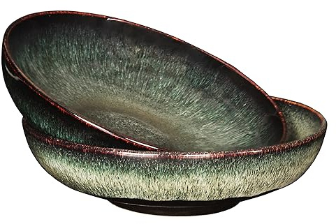 jinsongdafa Soup bowl Soup plate Large Pasta Bowls 56 ounce, Set of 2, Serving,Salad,Dinner,deep Plate/Wide Bowl,Microwave, Oven, Dishwasher Safe Kitchen Dinnerware,Modern Porcelain Dishes 10 inch