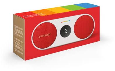 Polaroid P2 Music Player (Red) - Powerful Portable Wireless Bluetooth Speaker Rechargeable with Dual Stereo Pairing
