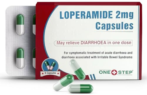 One Step Diarrhoea Relief 2mg Capsules Loperamide Hydrochloride Tablets (6 Tablets - 1 Pack)