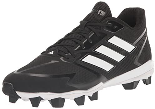 adidas Men's Icon 8 Mid Baseball/Softball Cleats Sneaker, Core Black/White/White, 11.5 UK