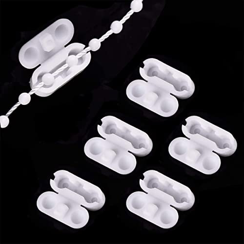 LICQIC Roller Blind Cord Connector Clips, Replacement Pull Ball Chain Connector fits 4.5mm Roller, Roman and Vertical Blinds, 5 Pcs Plastic