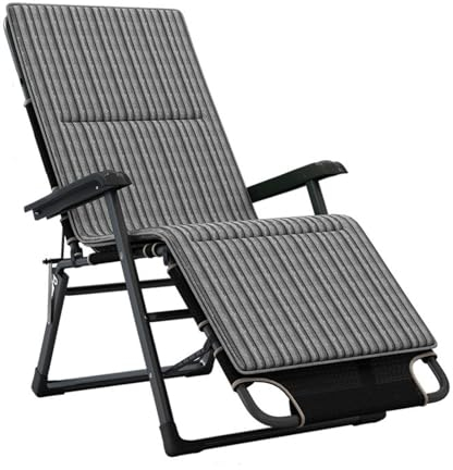 BradOc Karpfenliege Sonnenliege Klappbar, Campingbett Liegestuhl Mit Polsterung, Maximale Belastung 150 Kg Für Strand Terrasse Garten,Schwarz