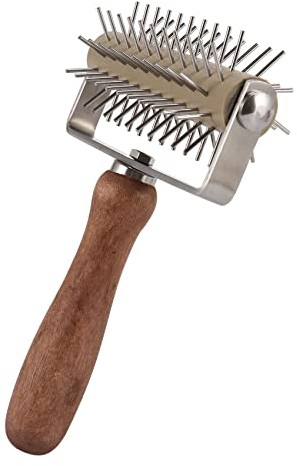 HLELU Couteau en Bois d'aiguille de Rouleau de poignee, Casse-Croute Rouleau pin Pizza Aiguille de Roue Outils de Cuisson