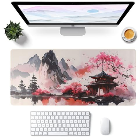 FYting XLL musmatta, spelmusmatta 900 x 400, anime-musmatta, naturligt gummi halkfri bas, vattentät och fläckbeständig, lämplig för PC, MacBook, bärbar dator (I)