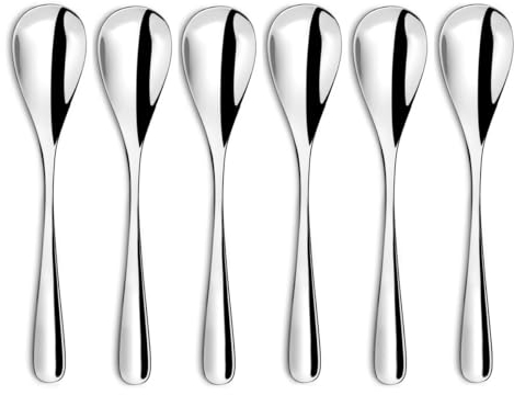 COUZON - Cuillère à café - Lot de 6 - Eole - Acier inoxydable 18/10, Finition Miroir, Epaisseur 2 mm, Longueur 147 mm - Inox