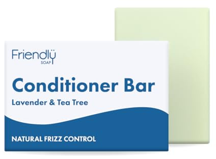Friendly Soap Handgefertigter natürlicher Lavendel & Teebaum-Conditioner – weichmachend, feuchtigkeitsspendend, pflegend, 90 g