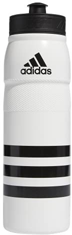 adidas 750 ML (28 oz) Stadium Refillable Plastic Sport Water Bottle, White/Black, 25.4 Ounces