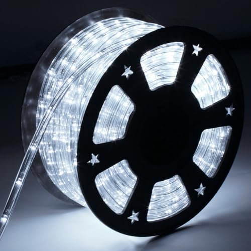 Gimisgu Lichterschlauch Aussen 20m Led Schlauch Kaltweiß 480 Led Lichtschlauch mit Timing Controller Lichtschlauch Außen IP20 Wasserfest Lichterschlauch Innen für Balkon Party Hochzeit