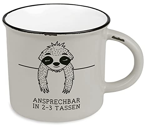 Kaffeetasse vintage| Keramik Becher zum verschenken | Ansprechbar