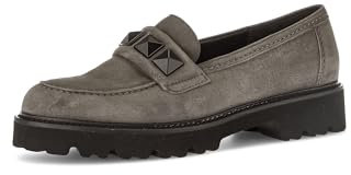 Gabor Mujer Mocasines, señora Zapatillas,Pantuflas,Zapatillas,Zapatos universitarios,Mocasines,Zapatos de Negocios,Gris (Soil) / 19,43 EU / 9 UK